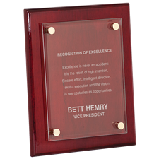 Rosewood Piano Finish Floating Acrylic Plaque