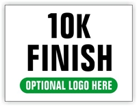 Race Finish Area Sign - 10K Finish