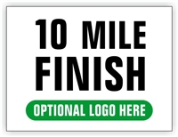 Race Finish Area Sign - 10 Mile Finish