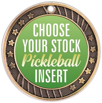 Pickleball Full Color Insert Medal
