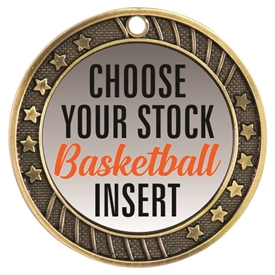 Basketball Full Color Insert Medal