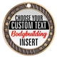Female Body Building Full Color Custom Text Insert Medal