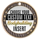 Male Body Building Full Color Custom Text Insert Medal