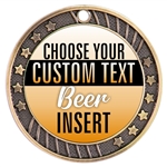 Beer Full Color Custom Text Insert Medal