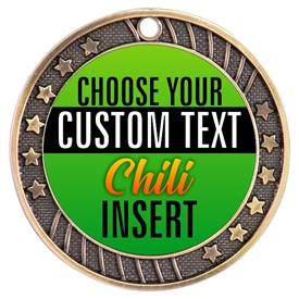 Chili Cook-off Full Color Custom Text Insert Medal