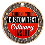 Culinary Full Color Custom Text Insert Medal