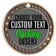 Cycling Full Color Custom Text Insert Medal