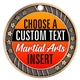 Martial Arts Full Color Custom Text Insert Medal