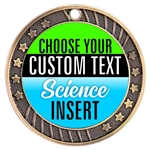 Science Full Color Custom Text Insert Medal