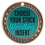 Wrestling Full Color Insert Medal