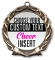 Cheer Full Color Custom Text Insert Medal