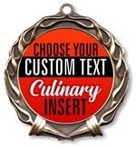 Culinary Full Color Custom Text Insert Medal