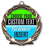 Science Full Color Custom Text Insert Medal
