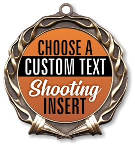 Shooting Full Color Custom Text Insert Medal