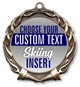 Skiing Full Color Custom Text Insert Medal