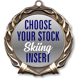 Skiing Full Color Insert Medal