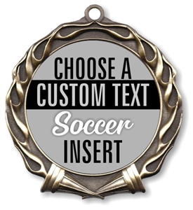 Soccer Full Color Custom Text Insert Medal