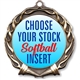 Softball Full Color Insert Medal