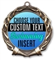 Swimming Full Color Custom Text Insert Medal