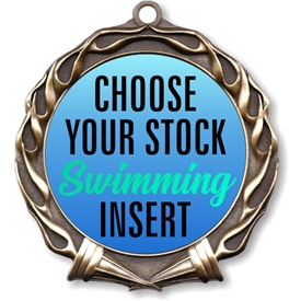 Swimming Full Color Insert Medal