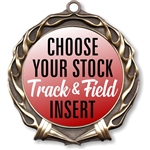 Track and Field Full Color Insert Medal