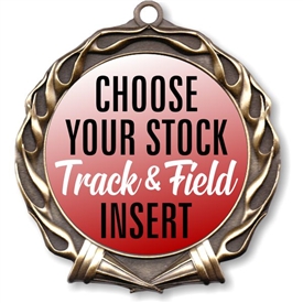 Track and Field Full Color Insert Medal