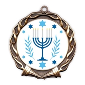 Hanukkah Menorah JAM Insert Medal