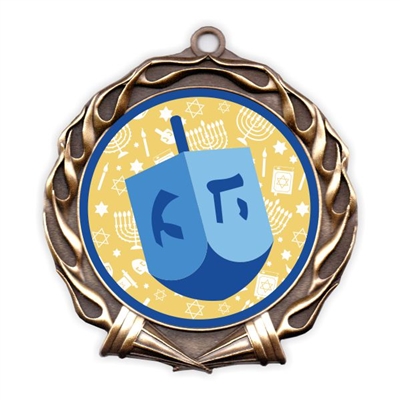 Hanukkah Dreidel JAM Insert Medal