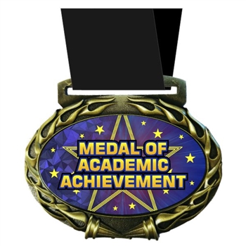 Academic Acheivement Medal in Jam Oval Insert | Reading Award Medal