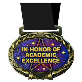 Academic Excellence Medal in Jam Oval Insert | Reading Award Medal