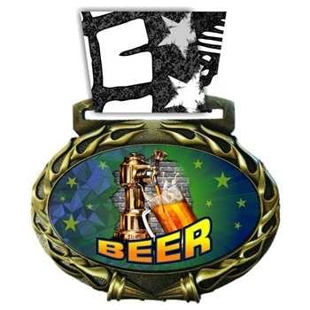Beer Medal in Jam Oval Insert | Beer Award Medal