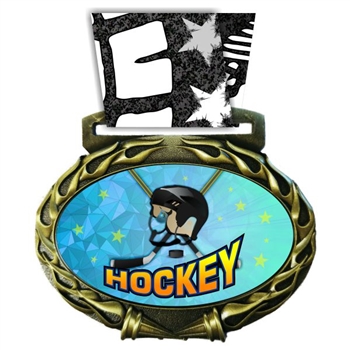 Hockey Medal in Jam Oval Insert | Hockey Award Medal