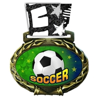 Soccer Medal in Jam Oval Insert | Soccer Award Medal