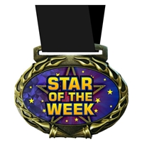 Star of the Week Medal in Jam Oval Insert | Star of the Week Award Medal