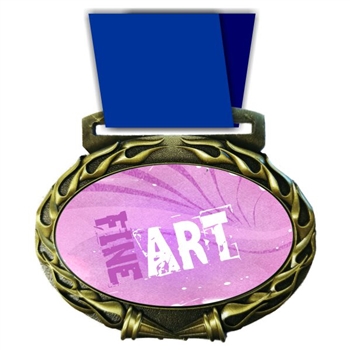 Fine Art Medal in Jam Oval Insert | Fine Art Award Medal
