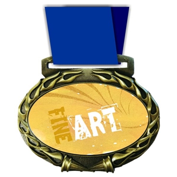 Fine Art Medal in Jam Oval Insert | Fine Art Award Medal