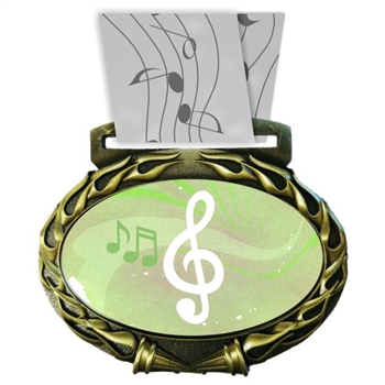 Music Medal in Jam Oval Insert | Music Award Medal