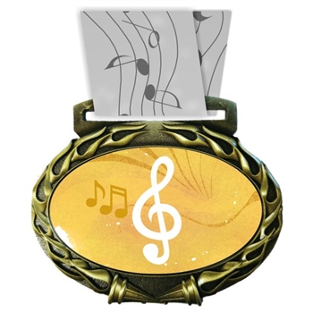 Music Medal in Jam Oval Insert | Music Award Medal