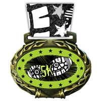 5k Medal in Jam Oval Insert | 5k Award Medal