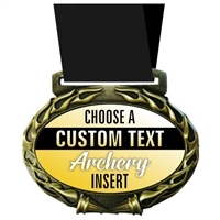 Custom Text Archery Medal in Jam Oval Insert | Archery Award Medal with Custom Text