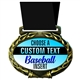 Custom Text Baseball Medal in Jam Oval Insert | Baseball Award Medal with Custom Text