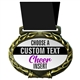 Custom Text Cheer Medal in Jam Oval Insert | Cheer Award Medal with Custom Text