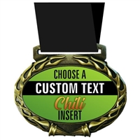 Custom Text Chili Cook-off Medal in Jam Oval Insert | Chili Cook-off Award Medal with Custom Text