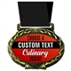 Custom Text Culinary Medal in Jam Oval Insert | Culinary Award Medal with Custom Text