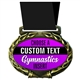 Custom Text Gymnastics Medal in Jam Oval Insert | Gymnastics Award Medal with Custom Text