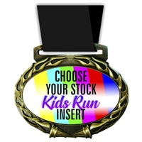 Kids Run Full Color Insert Medal