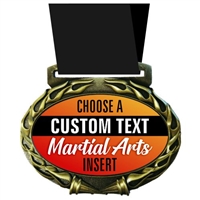 Custom Text Martial Arts Medal in Jam Oval Insert | Martial Arts Award Medal with Custom Text