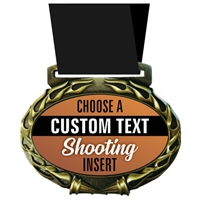 Custom Text Shooting Medal in Jam Oval Insert | Shooting Award Medal with Custom Text