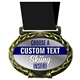 Custom Text Skiing Medal in Jam Oval Insert | Skiing Award Medal with Custom Text
