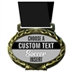 Custom Text Soccer Medal in Jam Oval Insert | Soccer Award Medal with Custom Text